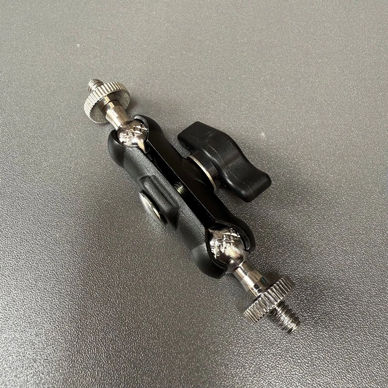 Doppelter Kugelkopf, magischer Gelenkarm mit 1/4 Zoll Schraube, verlängerte Halterung für Monitor, Kamera, Licht, Mikrofon, Fotozubehör – Detail 7
