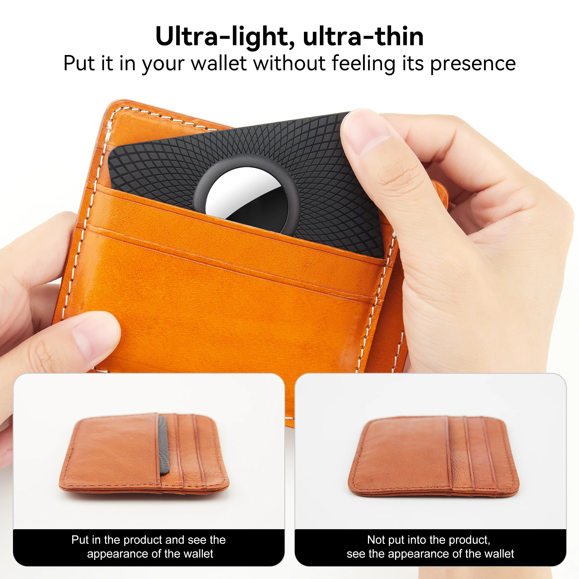 Ultra-Slim Wallet Case for GPS Trackers - 2 Pack