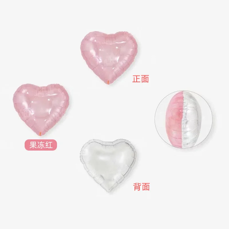 18inch Transparent Jelly Color Love heart-shaped Balloons Birthday Party Scene Decor Festival Wedding Valentine's Day Supplies