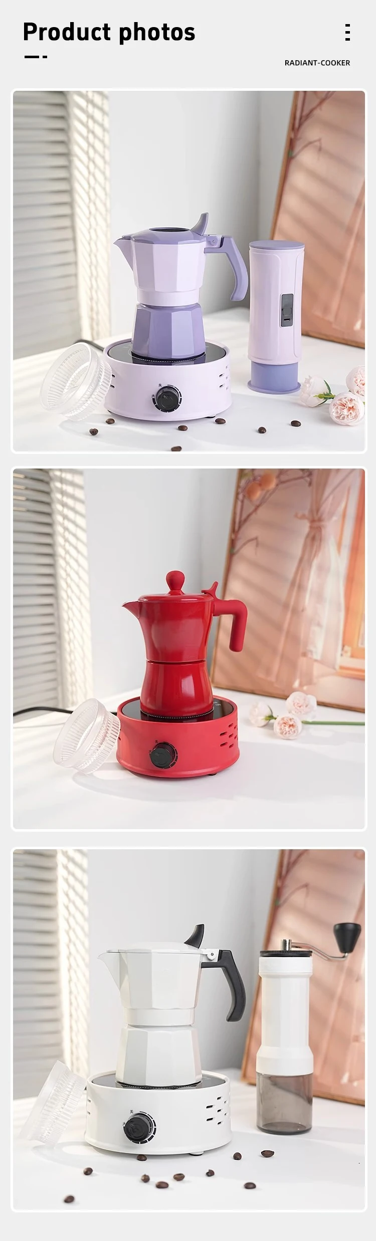 1 PC Electric ceramic pot moka pot special small electric stove home brewing coffee tea boiler mini electric ceramic stove n