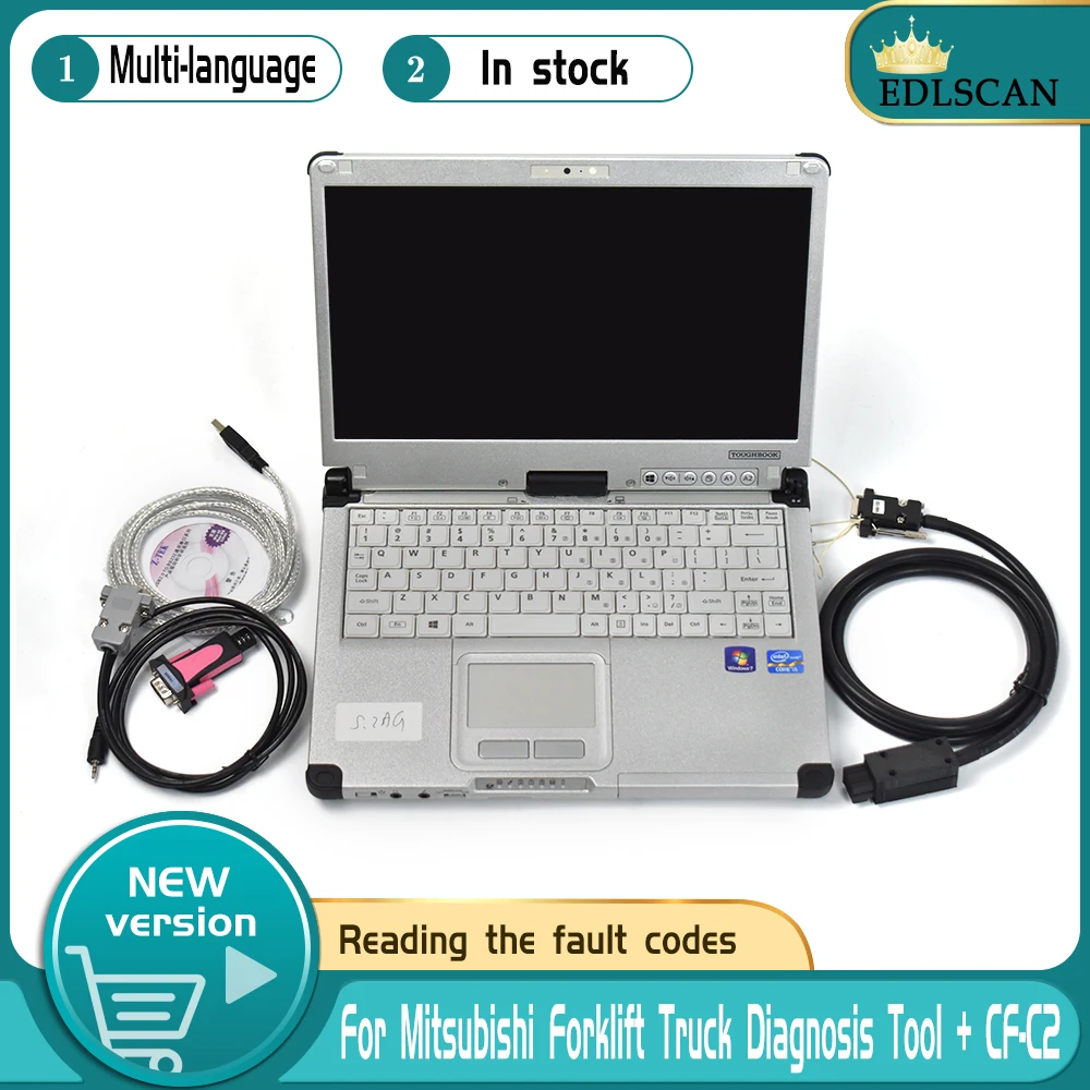 

LIFT TRUCKS DIAGNOSTIC KIT for Mitsubishi 12-pin and rond Diagnostic Cable and CF C2 Laptop
