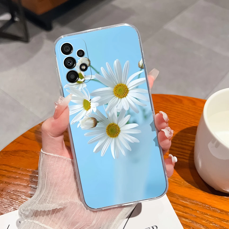 Clear Pretty Flower Soft Silicone Phone Case Cover