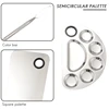 ABAJ-Makeup Mixing Palette Stainless Steel Cosmetic Palette Professional Nail-Art Palette With Spatula Tool 2