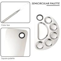 ABAJ-Makeup Mixing Palette Stainless Steel Cosmetic Palette Professional Nail-Art Palette With Spatula Tool 2