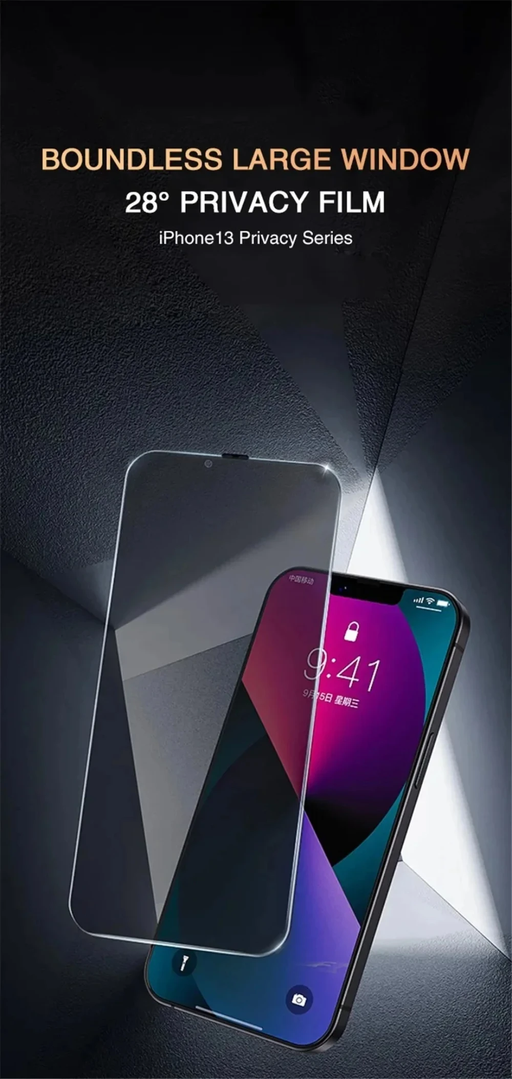 NNBILI 5Pcs Privacy Screen Protector for IPhone 14 11 12 13 15 16 Pro Max 12 13 Mini 14 15 16 Plus Anti-spy Tempered Glass S541036f21399496388e614d42f165b08G