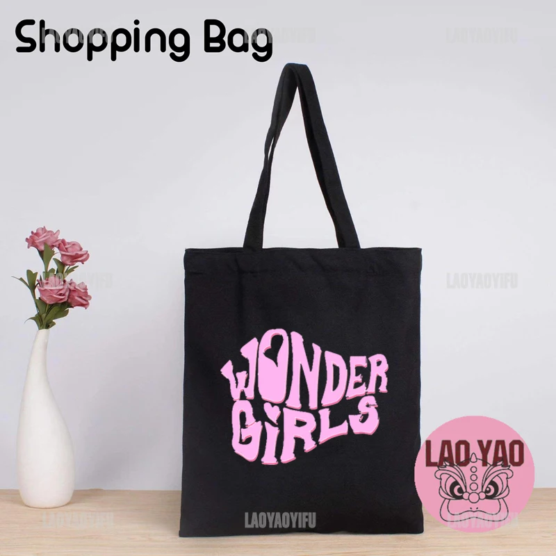 Wonder Girls Cloth Bag For Women Wg Wonderful Shopping Bags Tote Shopper Estetica Donna Canvas Large University Student