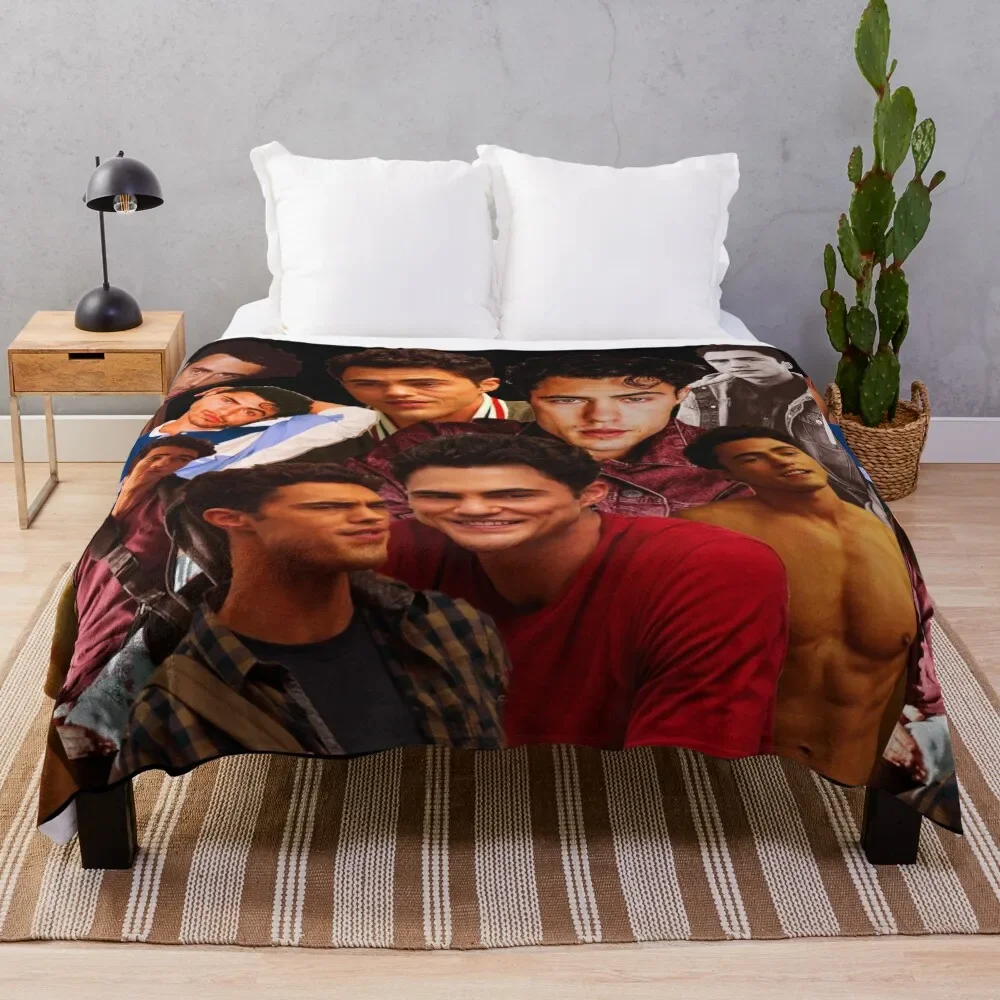 

Darren barnet collage poster design 2021 Throw Blanket Decorative Sofas halloween Blankets