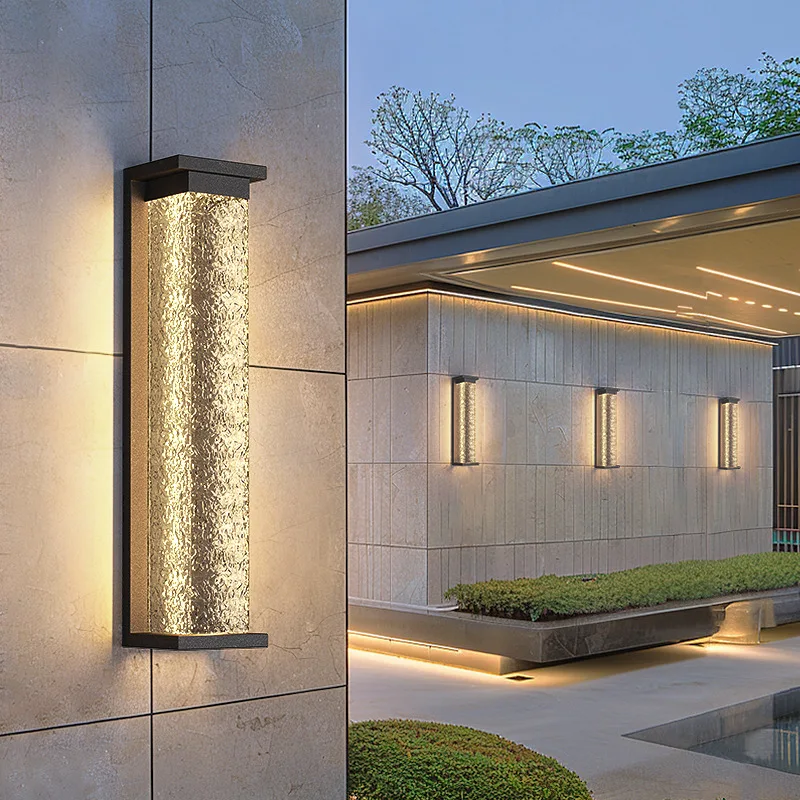Outdoor Waterproof IP65 Modern LED Wall Light 85~265V Stainless Steel Water Wave Porch Lamp For Street Path Sconce Lighting led lamp,solar garden lights,led street lamp,led wall light