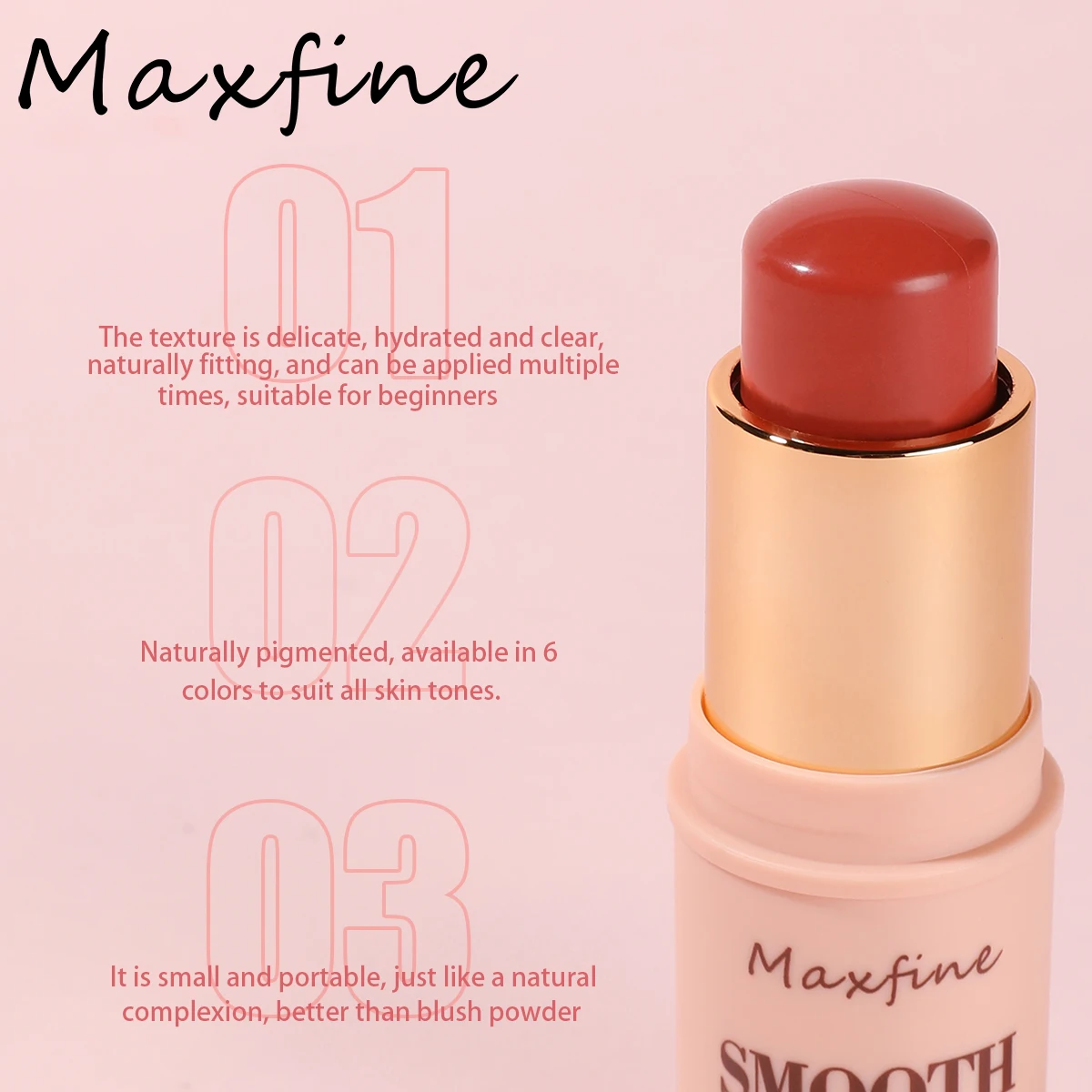 6Colors Multifunctional Highlight Contour Brightening Makeup Stick Primer Concealer Lazy Eye Shadow Blush Stick 3