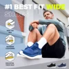 FitVille Thick Sole Running Shoes Mens Sneakers Shock Absorbing Rebound Lightweight For Swollen Feet Arch Support Wide Shoes 5