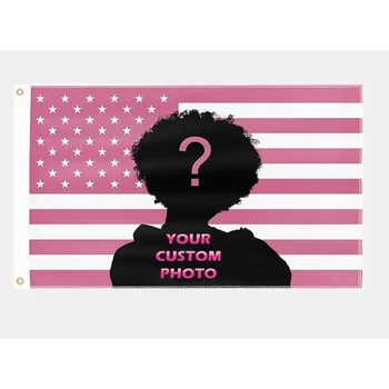 Custom Pink USA Flag Tapestry 4