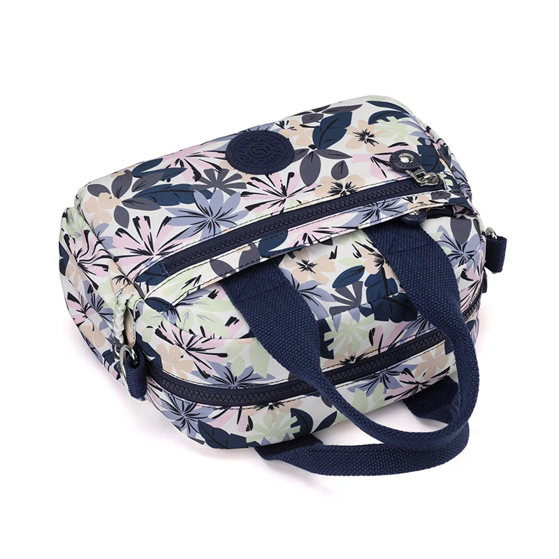 Women Handbags Fashion Floral Pattern Shoulder Bag Nylon Multi-pockets