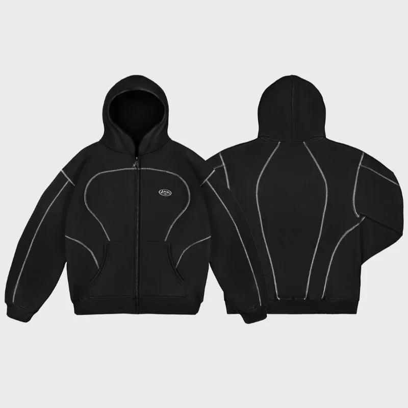 KYTFLLY Hoodie Geometric Pattern