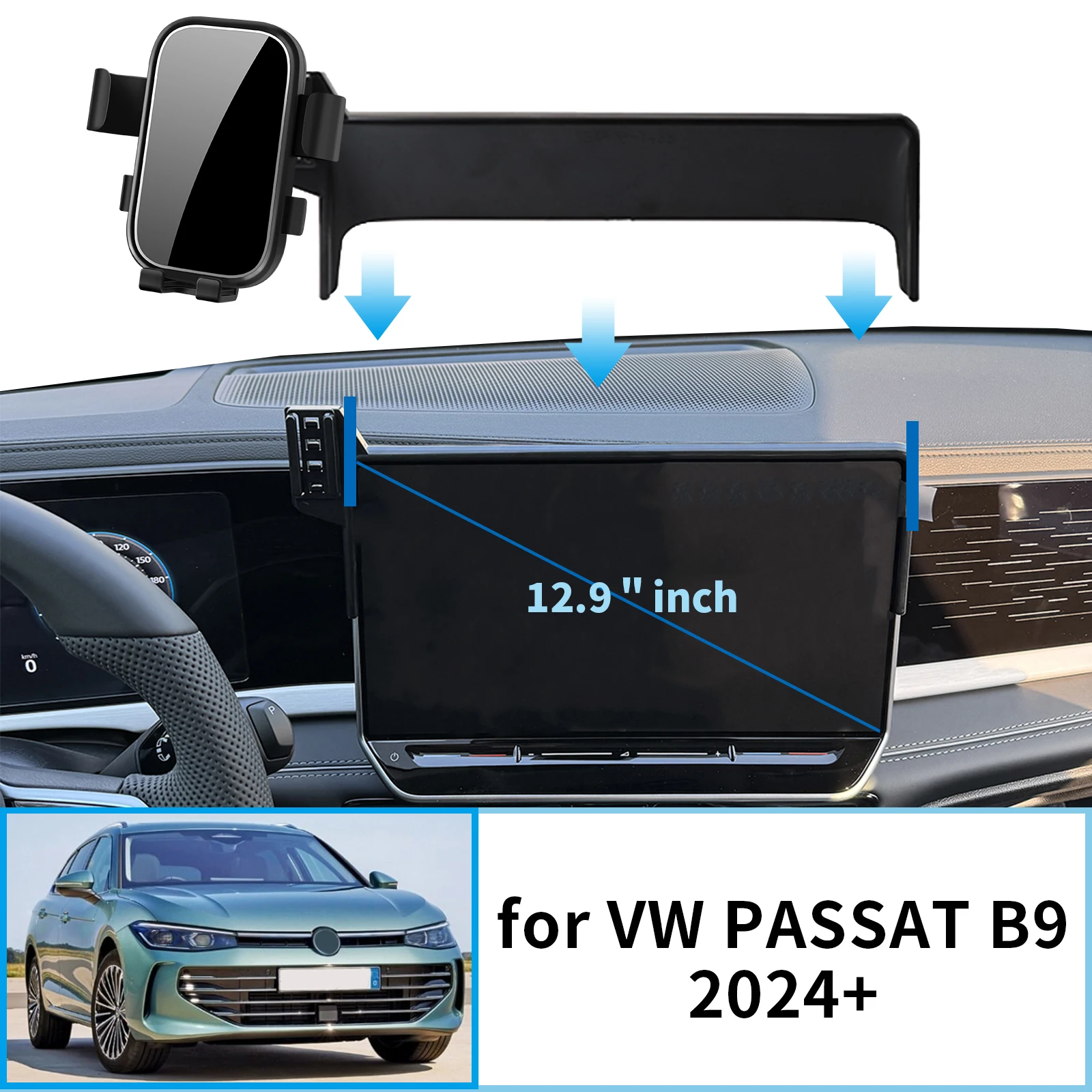 Car Mobile Phone Holder for Volkswagen VW Passat B9 (12.9inch) Accessories GPS Bracket Navigation Stand Auto