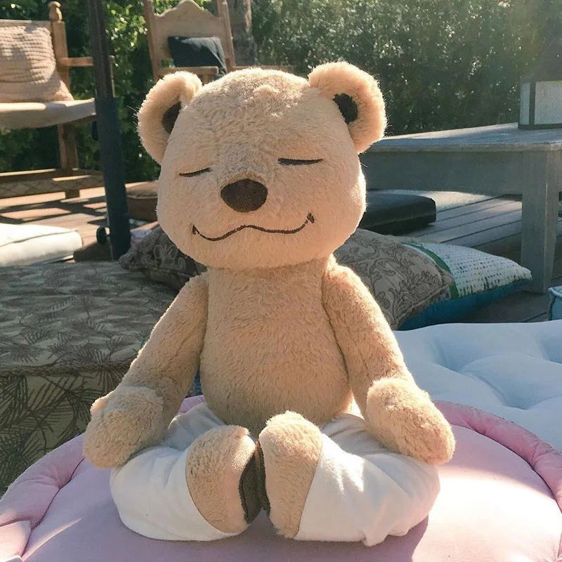 

37cm Stuffed Animals Plush Doll Kawaii Cute Yoga Bear Soft Stiffed Doll Kung Fu Bear Plush Toys Doll for Baby Kids Plushies Toy