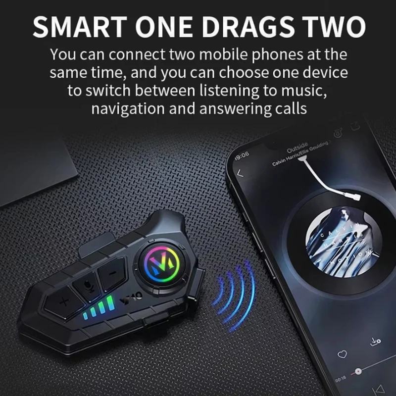 Y10 Motorcycle Bluetooth Helmet Headset Wireless Waterproof Kit_voghion.com