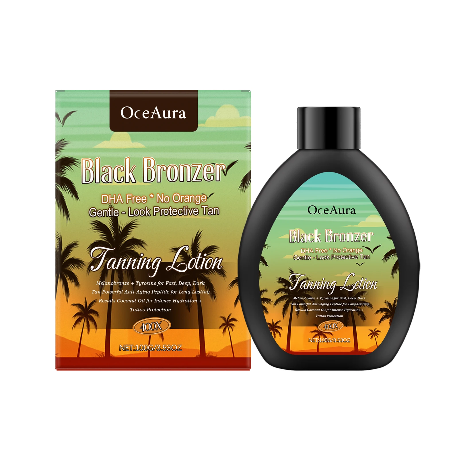 Crema abbronzante al cocco Acceleratore autobloccante naturale Bronzer duraturo Pelle idratante Lozione abbronzante intensiva estiva all'aperto 2
