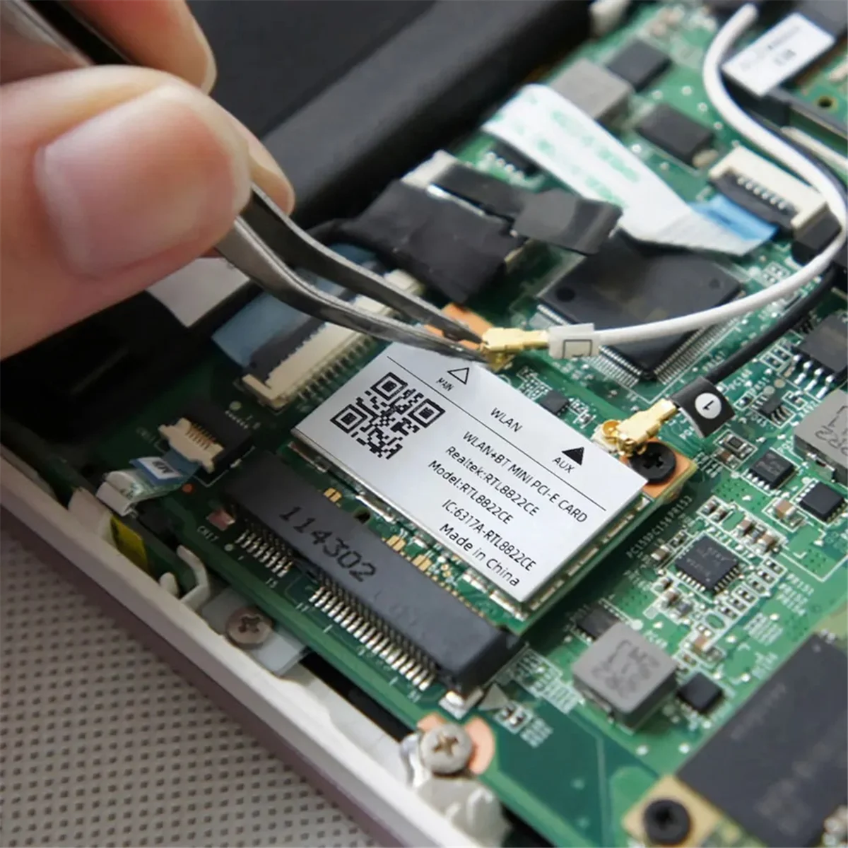 더운 듀얼 밴드 미니 Pcie RTL8822CE 1200Mbps WiFi 카드 Bluetooth 5.1 무선 어댑터 802.11ac 노트북/PC Wind 10/11