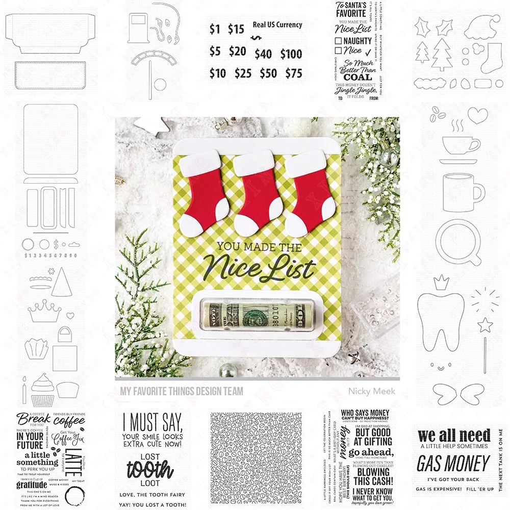 NewMetalCuttingDiesDiyCraftAlbumTagGasMoneyCardPocketCash