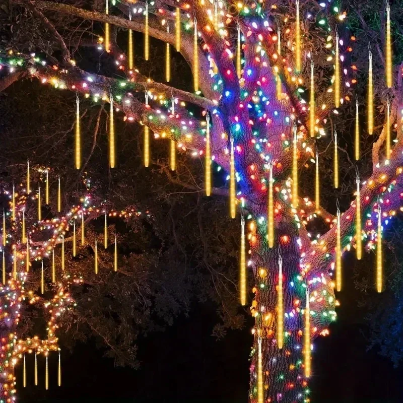 Description Picture 6 of itemOutdoor Garden 4/3/2/1 Set LED Meteor Shower String Lights 2025 Navidad for Street Garland Holiday Wedding Christmas Decorations