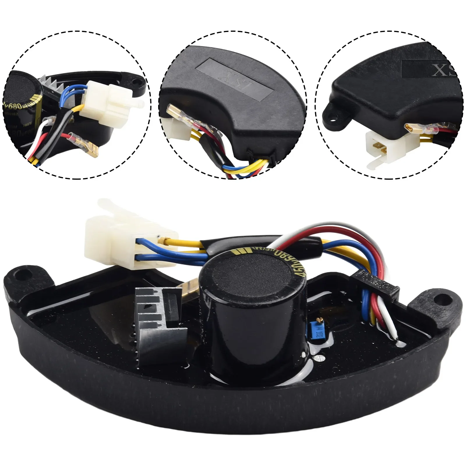 Regulator Voltage Regulator Factory Workshop 1PC 450V 680uF 4KW/5KW 5.5KW/6KW 6.5KW/7KW AVR for Diesel Generator Voltage Protector Gas Pressure Regulator Water Pressure Regulator