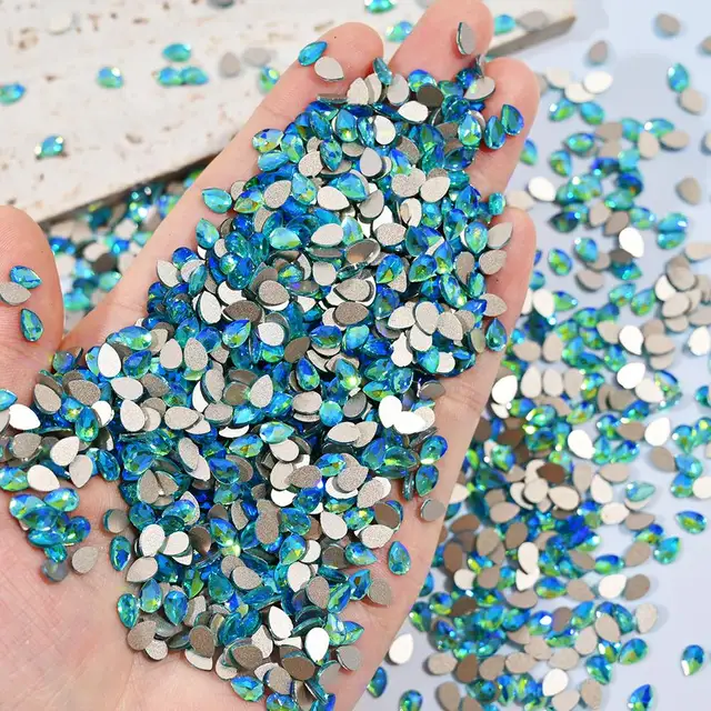 50pcs Flat-back AB Nail Glass Rhinestones 6*8mm Square/Heart Sparkling Mini  Stones Nail Charms Gems DIY Manicure Decoration &Y2K - AliExpress