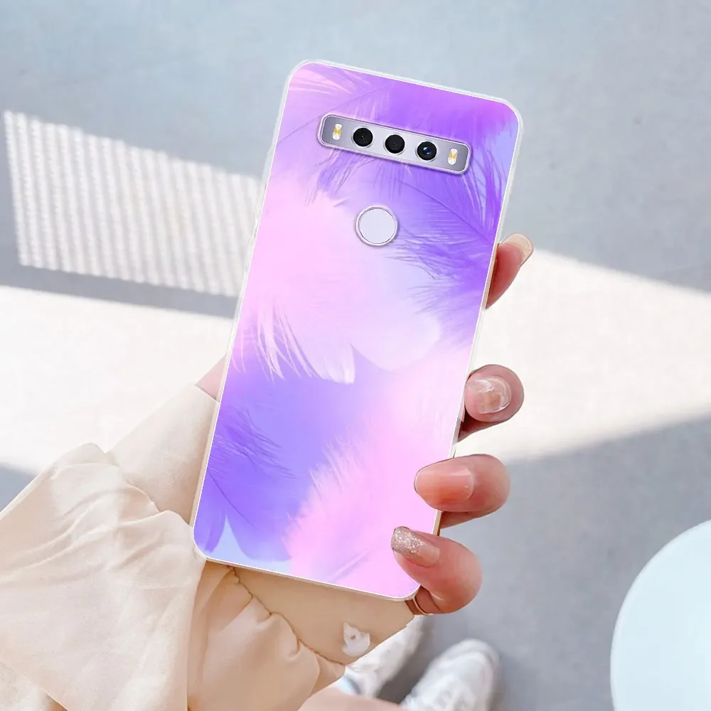 Stylish Clear Silicone Soft Shell Phone Case with Fashion Print Design