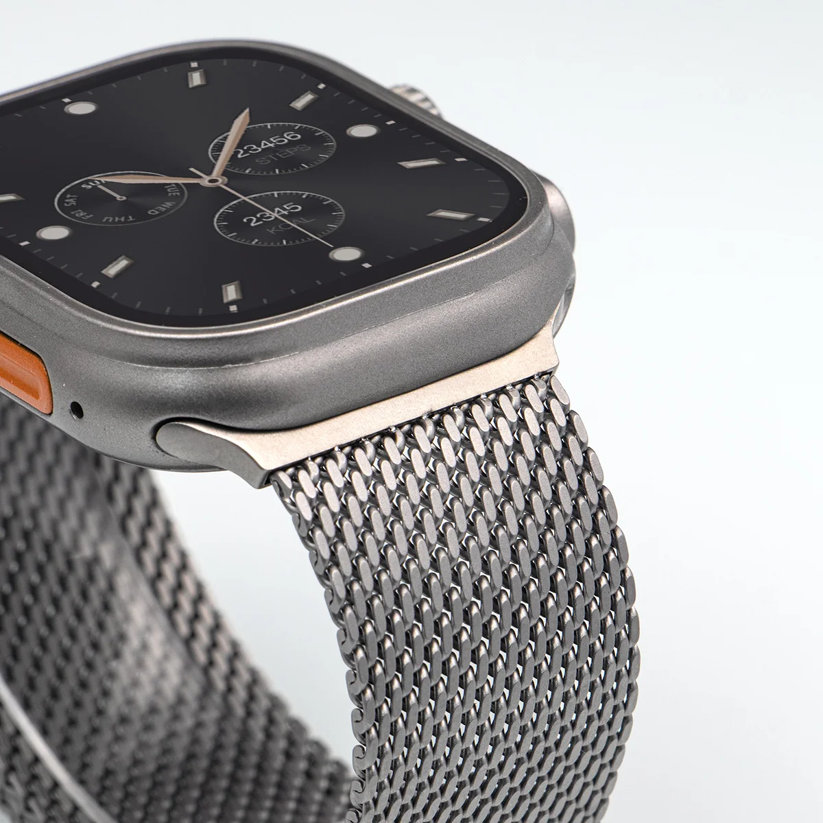 Titanium Milanese Parachute Buckle Watch Strap in Elegant Design