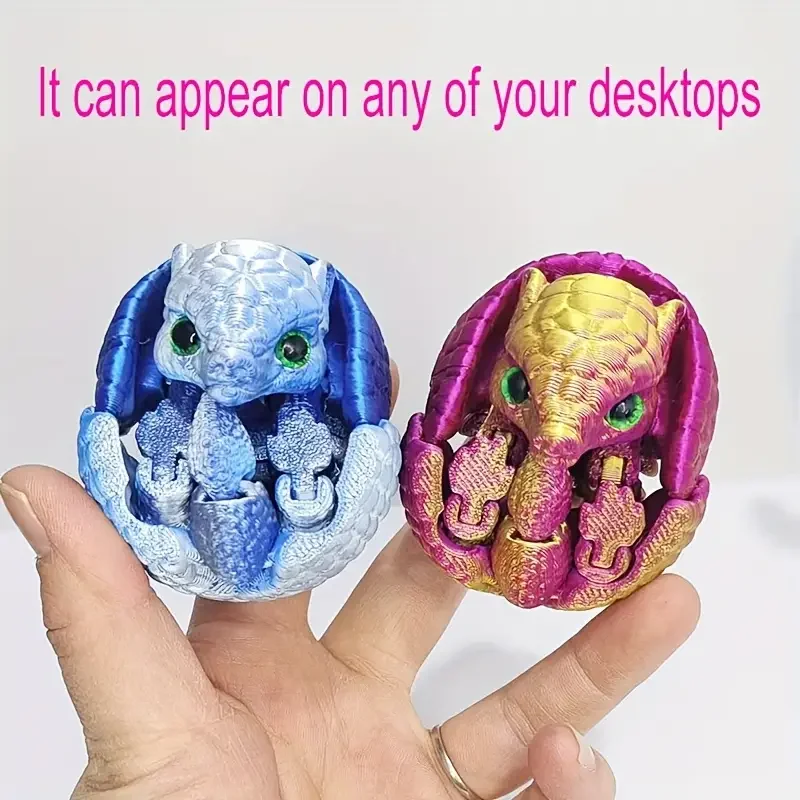 3D Printed Animal Sculptures 1pc Creative Random Eyes Joints Movable Novel Relax Desktop Accessories Ideal For Party Gift
