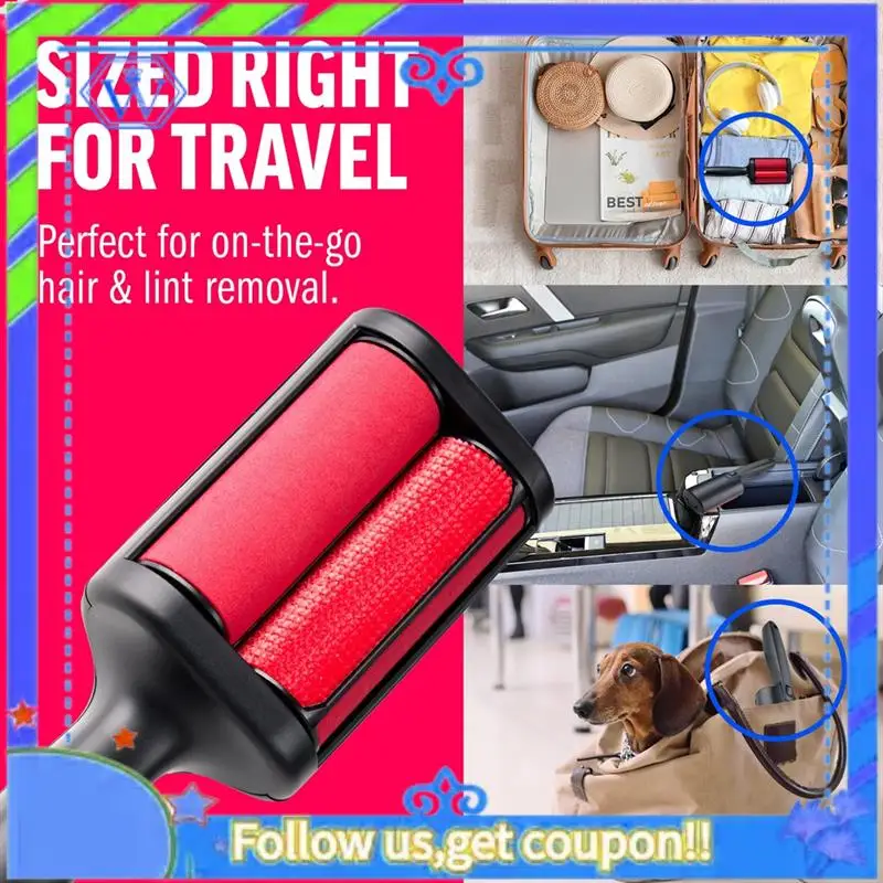 Easy To Use Mini Lintroller For Pet Hair -Pet Hair Removal Tool For Clothes, Couches And Cars-Dog Remover And Lint Remove