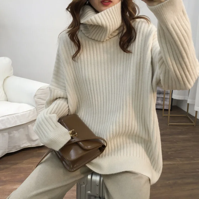 

Утопленный топ в полоску в стиле ретро, женский осенний свитер, Женский мягкий клейкий пуловер в Корейском стиле, свитер