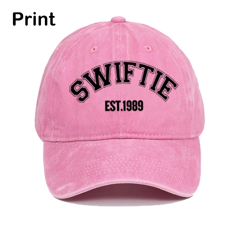 SWIFTIE Pink Letter Print Baseball Caps Men Women Cotton Dad Hat Summer Unisex Boys Girls Gifts From Fans Lover Cap Hats Men 4