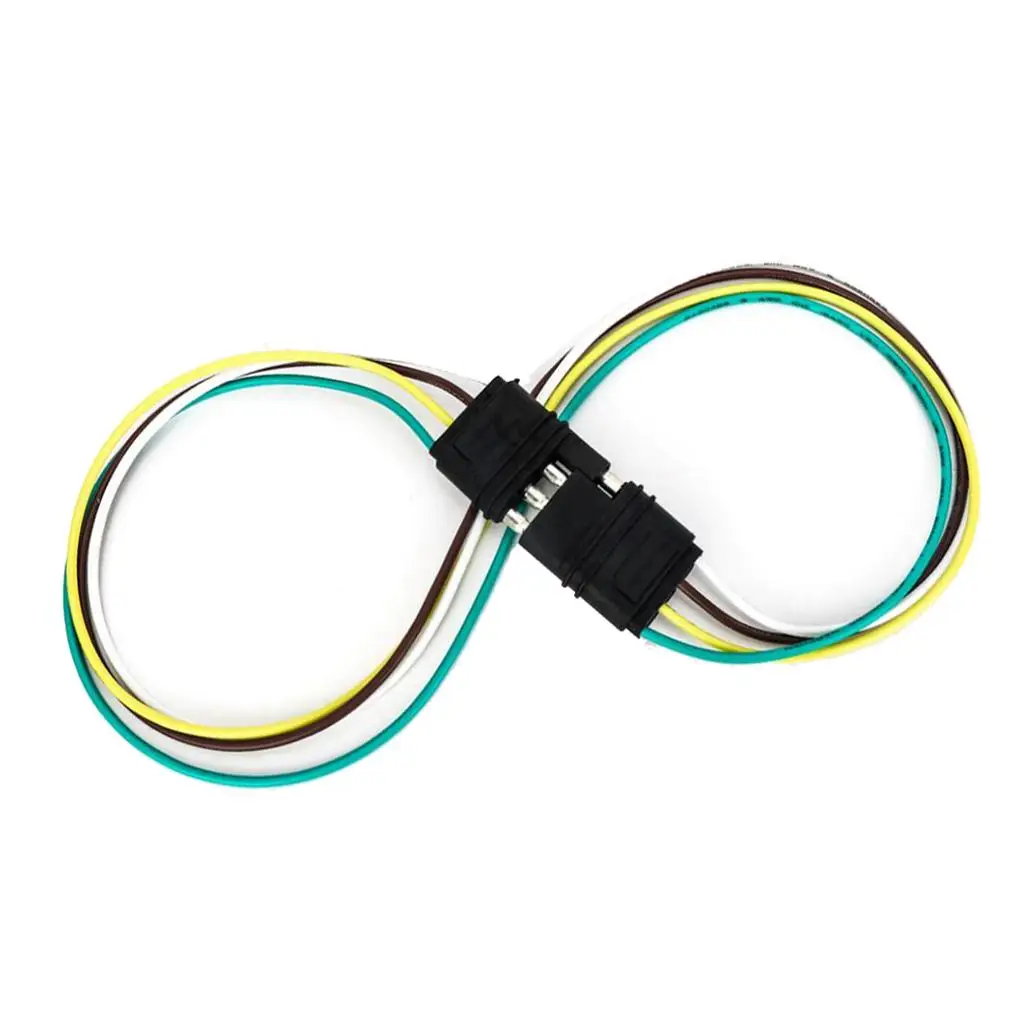 Trailer Wiring Fire Wire Extension Cable 4 Pin Flat 24" Wire Connector trailer spring wire