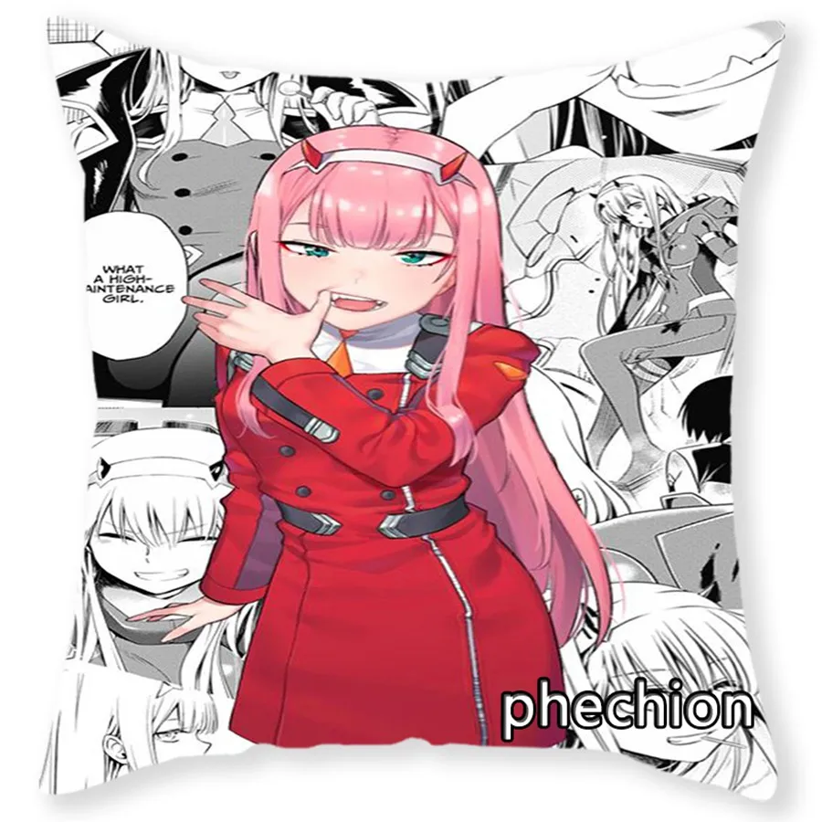 

Phechion 3D Printed DARLING in the FRANXX （ZERO TWO）Pillowcases Pillow Cover Square Zipper Pillow C118