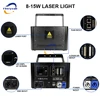 RGB Animation Laser Light 15W Laser Projector with Bluetooth APP, ILDA FB4 DMX Control Disco Party Wedding Christmas Stage Light 3