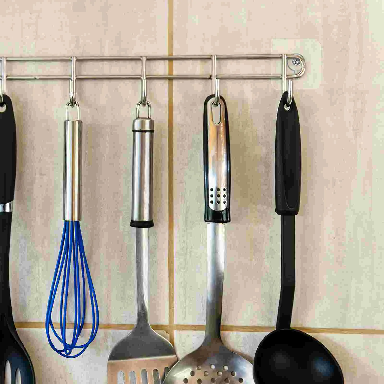 

12 Pcs Screw Hook Heavy Duty Free Stickers Self Adhesive Heavy Duty Hook Seamless Hanging Wall Sticky Acrylic Clear Transparent