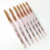 100% Kolinsky Sable Acrylic Nail Brush 1pcs Round Pink Kolinsky Hair Soft And Elastic  Nail Art Brush Wholesale 6