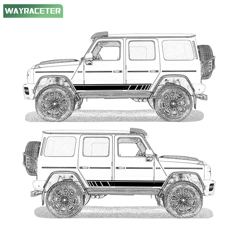 Adesivi Decorativi Per Auto - Gonna Laterale Per Mercedes Classe G - PVC Personalizzabile - Foto 11