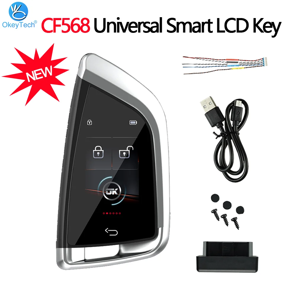 CF568 Universal Modified Smart Remote LCD Key For BMW For Audi For Ford For Benz For VW For KIA Keyless Entry Korean/English cf618 universal modified remote smart lcd key displey key keyless entry for bmw audi benz honda ford hyundai nissan opel vw