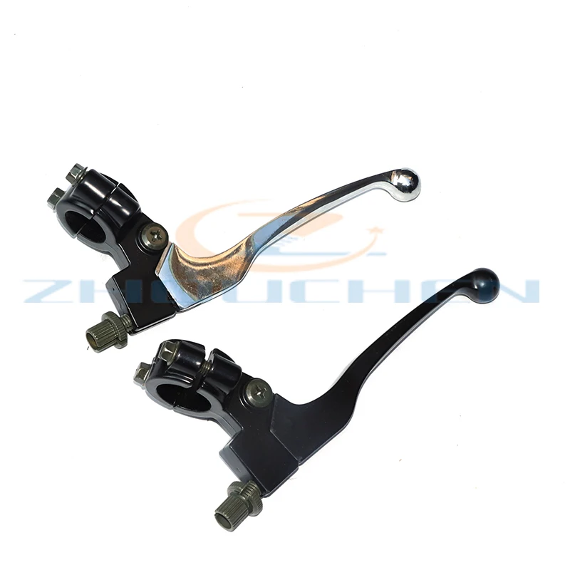 

22mm 7/8 Inch Aluminum Left Clutch Handle Handlebar Clutch Lever Brake for Pit Dirt Bike Pit Bike Motorcycle ATV Black + Chrome