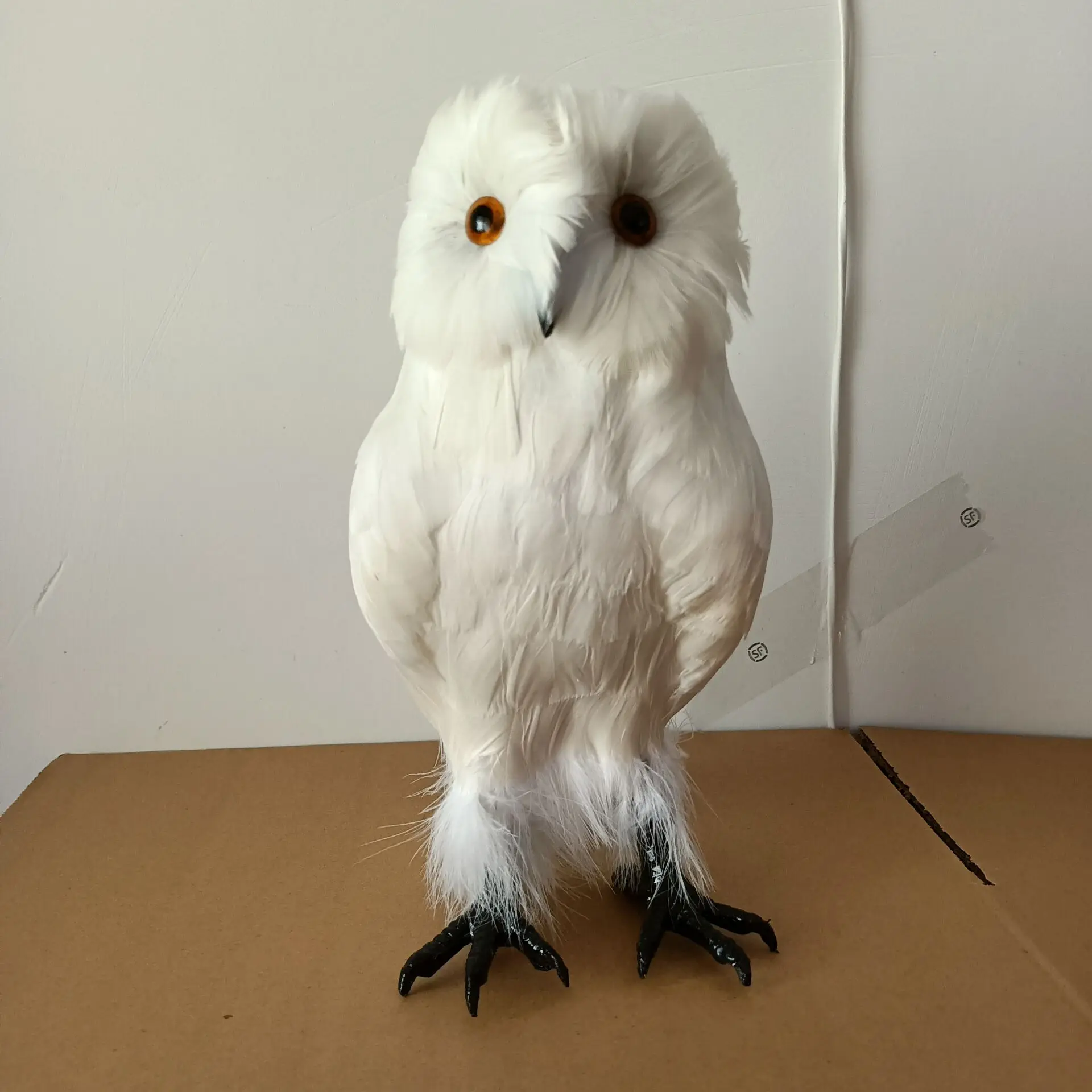 

cute simulation foam and feather white owl model home garden decoration gift about 30cm a0040