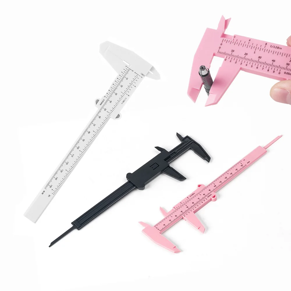 Eyebrow Measuring Tools 3 Colors Microblading Ruler 150MM Eyebrow Positioning Measuring Vernier Tattoo Caliper Ruler For Permanent Beginner Makeup Tools