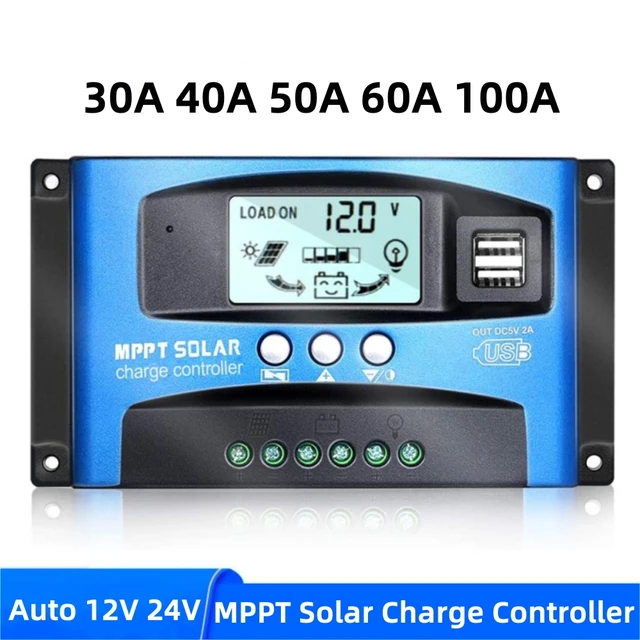 LiTime 30A MPPT 12V/24V Auto DC Input Solar Charge Controller, Built-in  Bluetooth Adapter