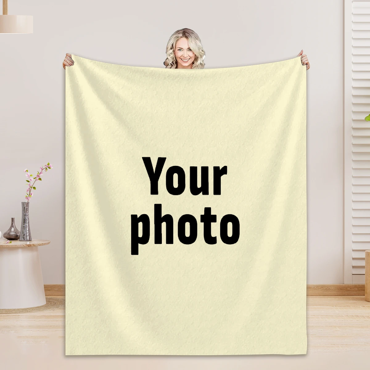 Custom Photo and Text Blanket and throw, Custom Gift, Soft, Family, Friends, Father, Mother, Birthday, Wedding Christmas