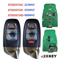 JXKEY 8T0959754C 315/433/868MHz 3/4 ปุ่มดัดแปลงเช่น Lamborghini สําหรับ Audi A4 A5 A6 A7 S4 2009-2016 Smart Remote Key Fob Shell