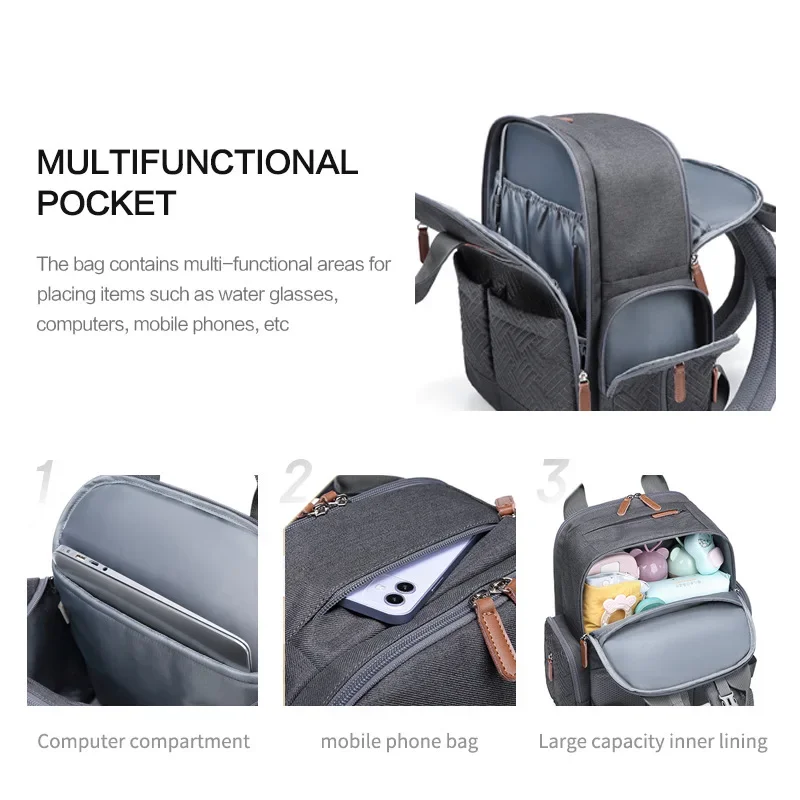 Mommy Diaper Bags Diaper Bag Maternity Bag Diaper Backpack Backpack Mummy Large Capacity Travel Nappy Bags Multi-function Maternity with Changing Mat