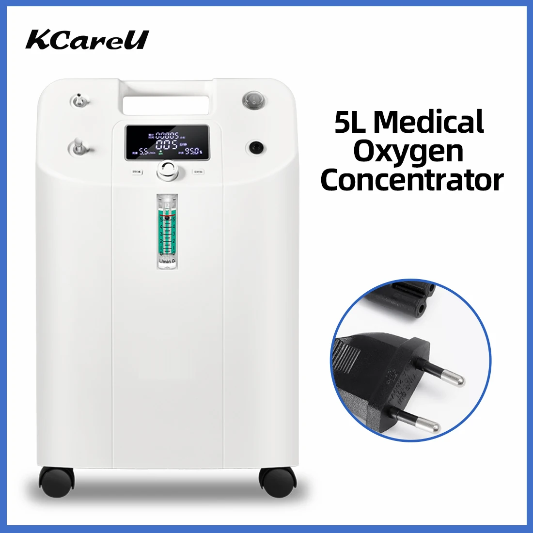 Kcareu 15 Lpm 93 Purity High Flow Rate Low Noise Medicalgrade Household Oxygen Concentrator