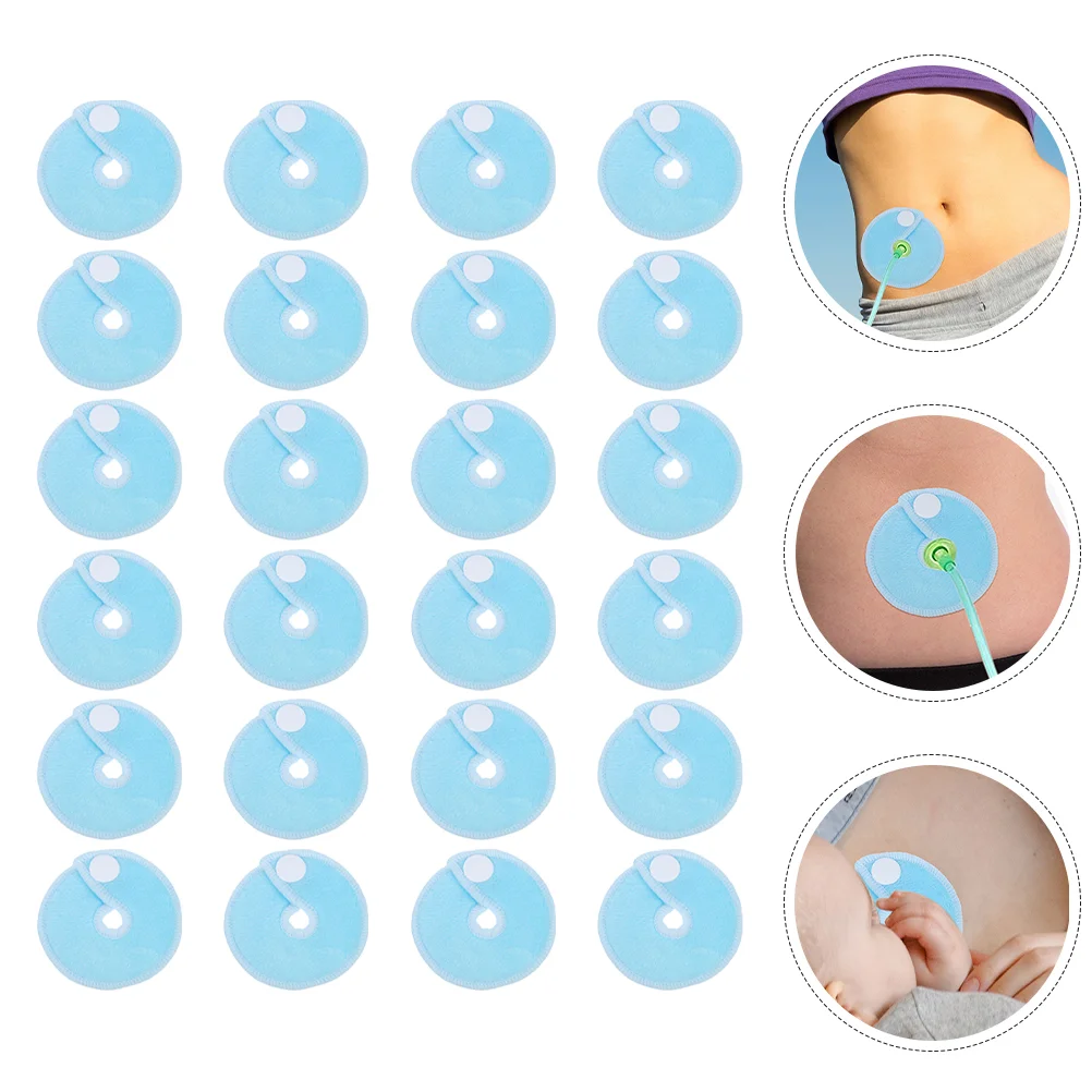 24 Pcs Microfiber Pad Tube Holder Soft Breastfeeding Pads Accessories Bamboo Button Protectors Cushions for Baby Holders 3