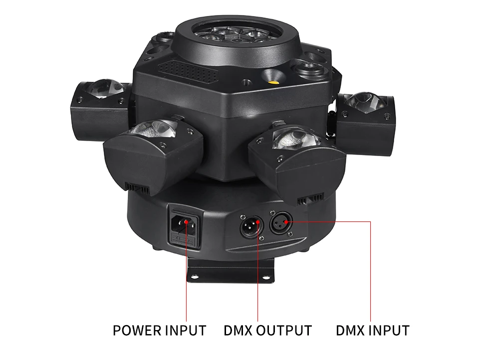 RGBW 6 Head Moving Head Pattern Beam Light 120W Six Arm DMX 6x10W DJ Bar Strobe