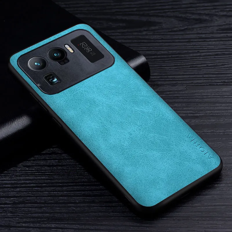 Premium Scratch-Resistant PU Leather Phone Case - Solid Color Cover
